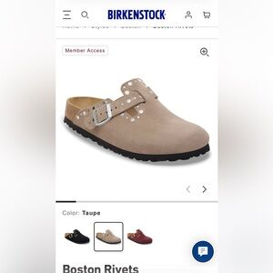 BNWT / BNIB Birkenstock Boston Clogs with Rivets (37)